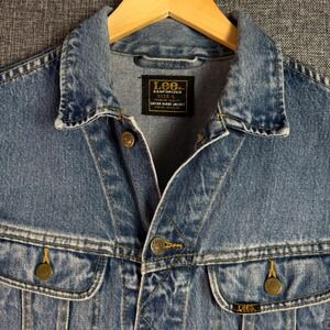 Lee Rider Denim Jacket L Blue Union Made Vintage Y2K Trucker